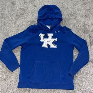 Blue Nike Kentucky Wildcats hooded hoodie fleece NCAA sweatshirt XL Kids Youth